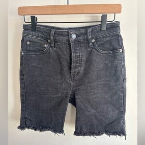 We the Free Midrise Black Denim Jeans Shorts‎ 26 grunge boho minimalist chic